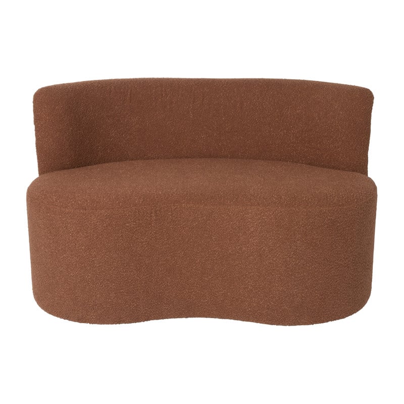 Teddy loveseat fauteuil - bruin - 71x120x71 cm