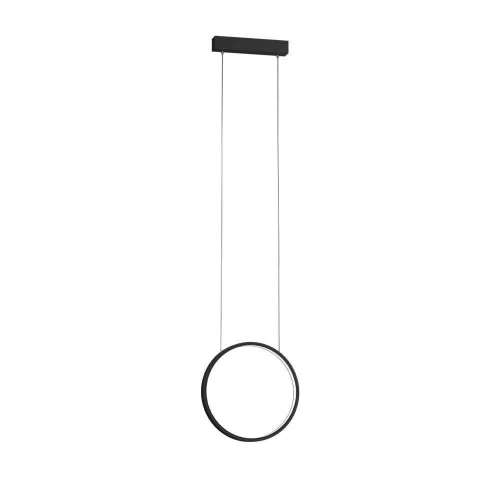 Lampa wisząca AGARO czarna LED 1x8.4W Neutralna biel 1098lm Shilo