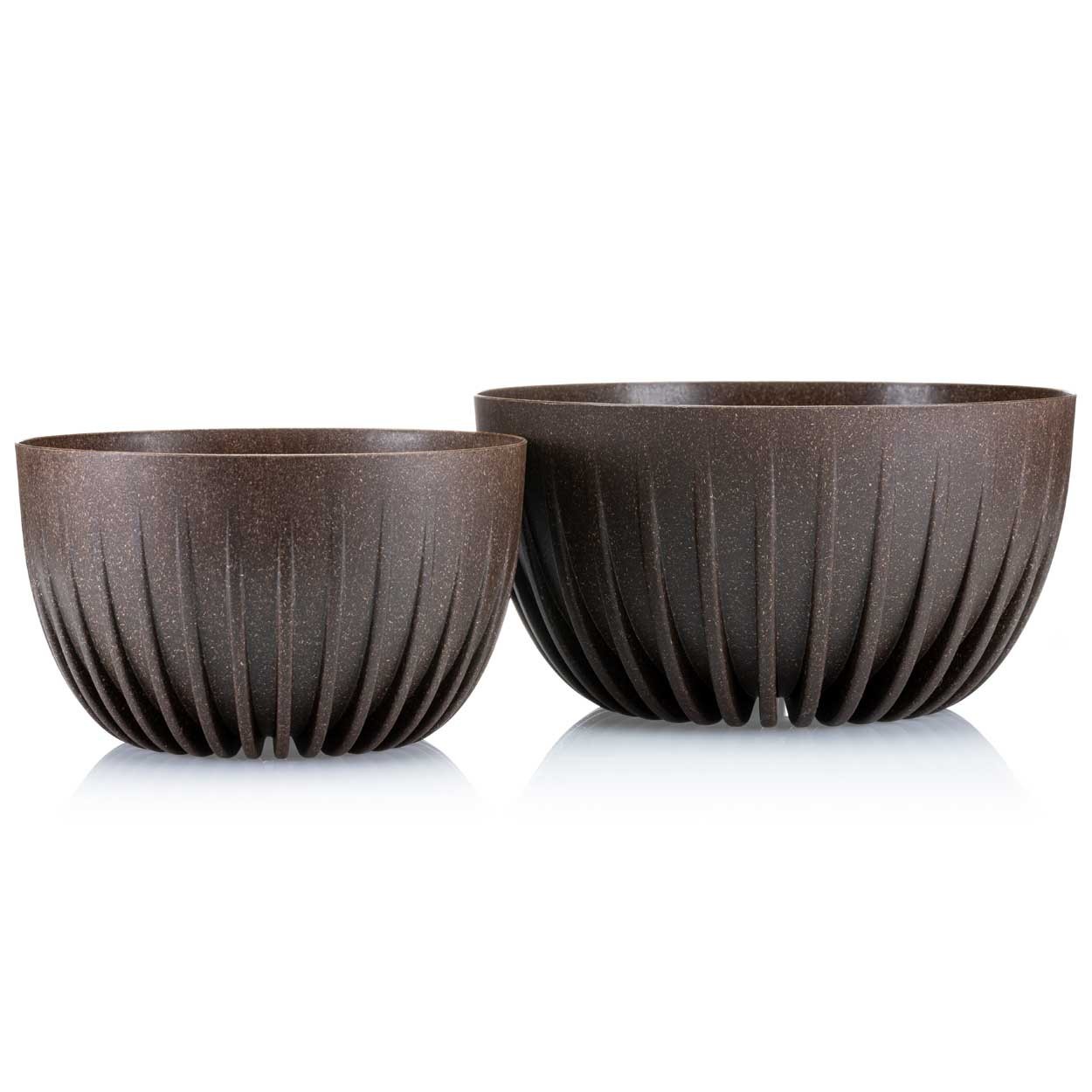 Zestaw doniczek Stripped Eco coffee espresso