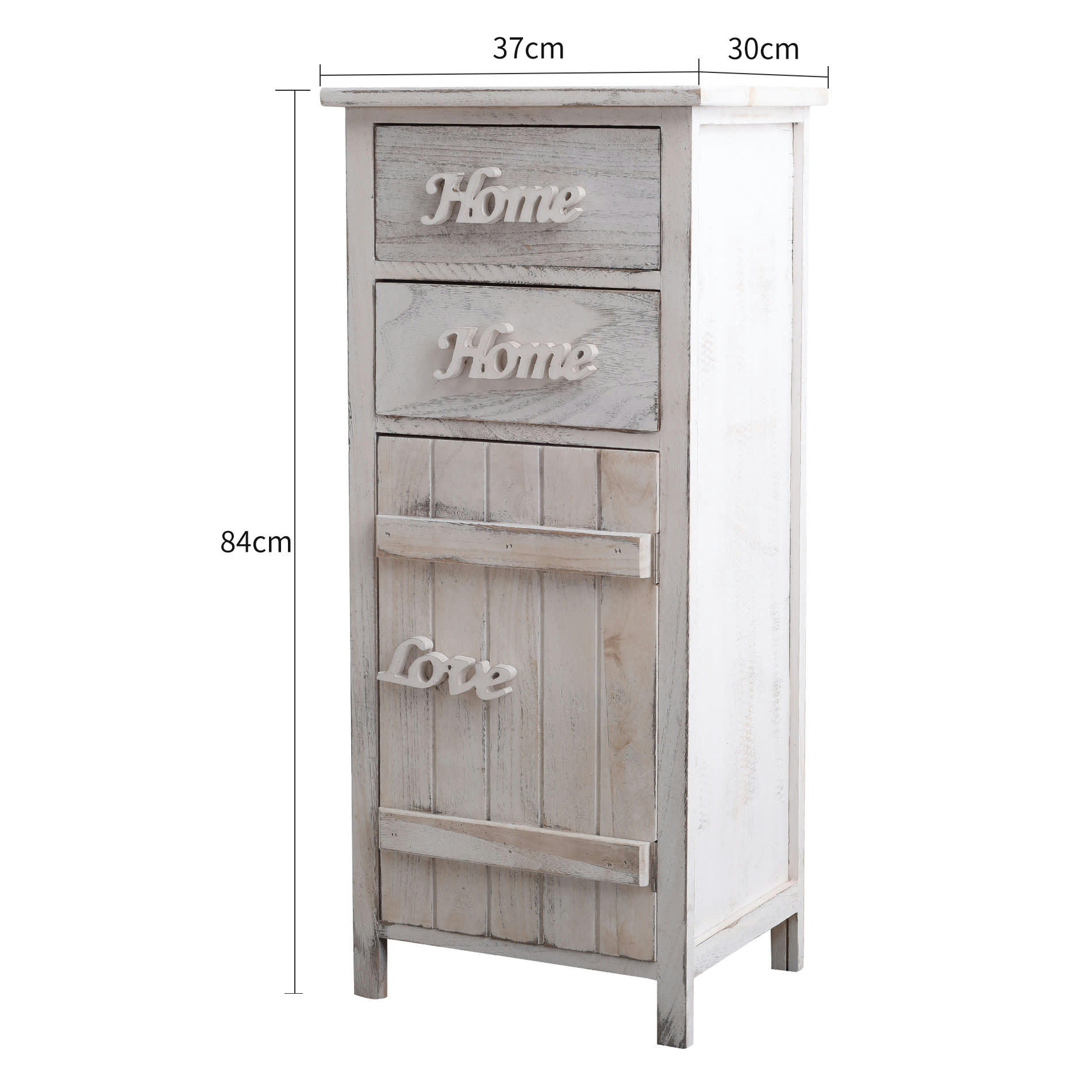 - Meuble de rangement avec 2 tiroirs 1 porte en bois blanc