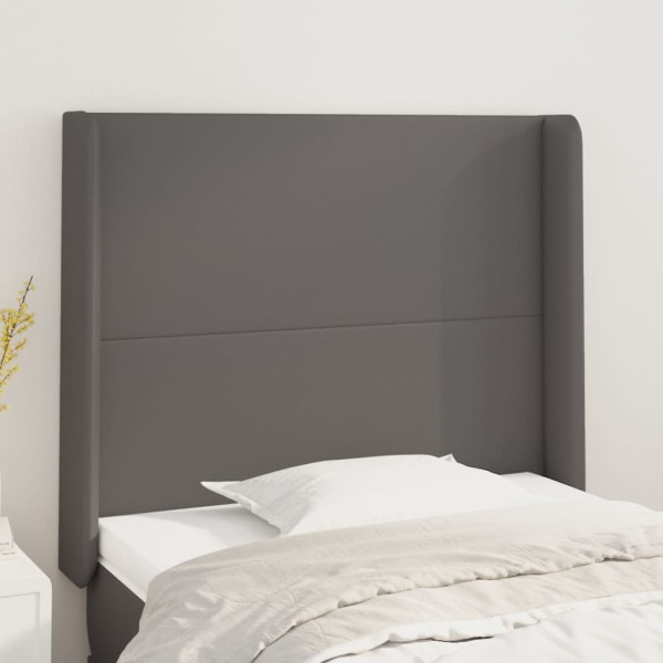 Wezgłowie Szary 103 x 16 x 118/128 cm Sztuczna skóra vidaXL