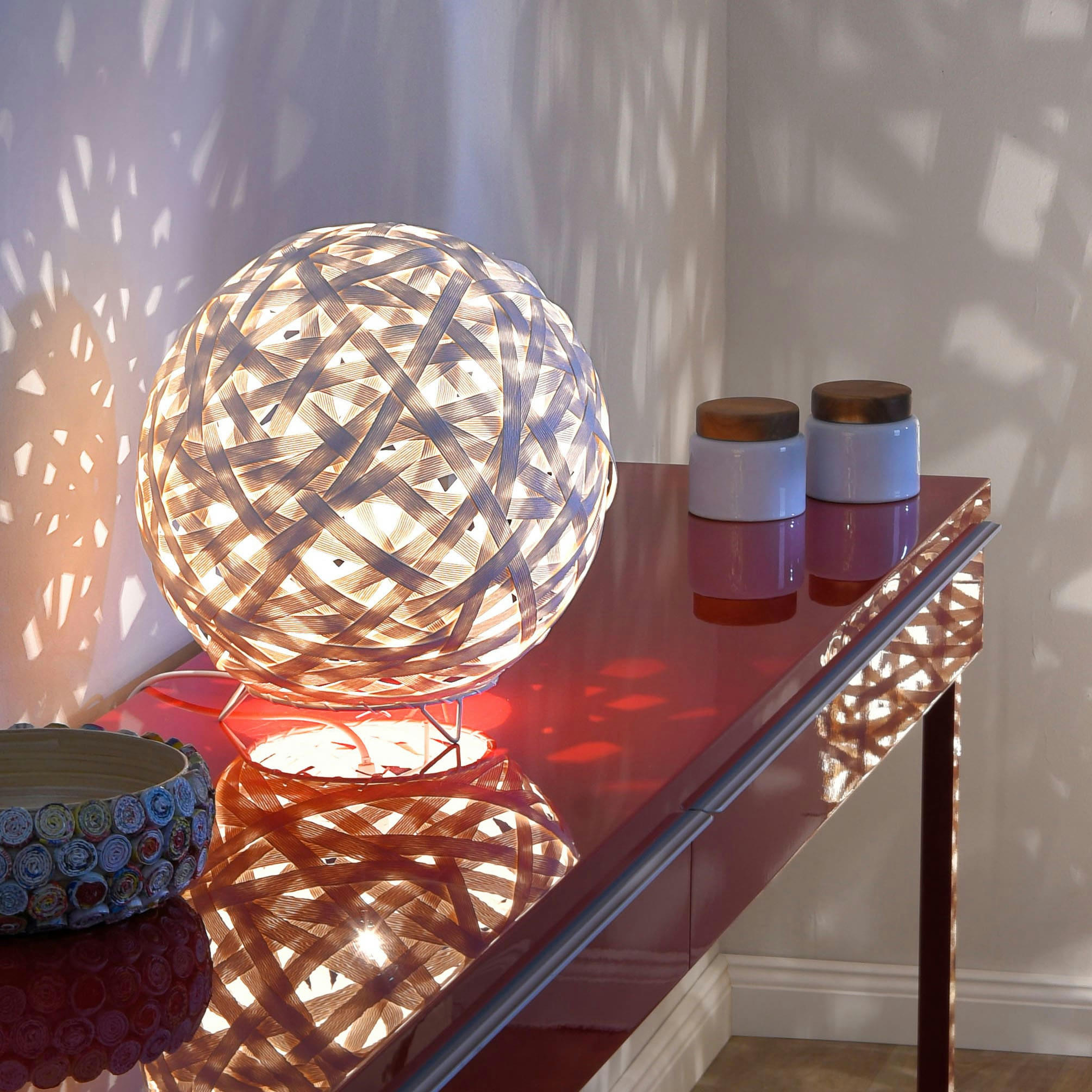 KAKI - Lampe de table en plastique synthétique blanc