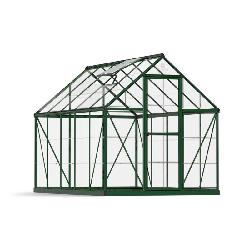 Serre en polycarbonate Harmony verte 5,4 m² CANOPIA