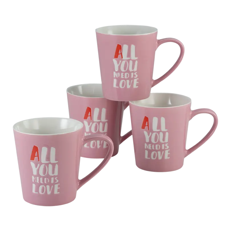 Kaffeebecher 4er-Set Love Collection