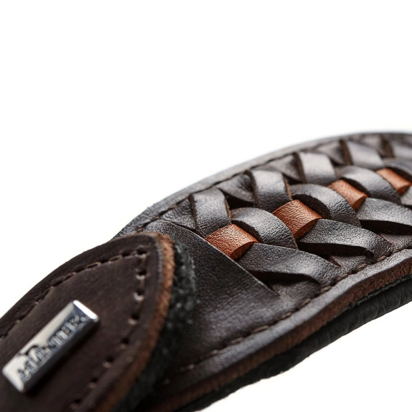 Halsband, Gr. M, dunkelbraun/schwarz