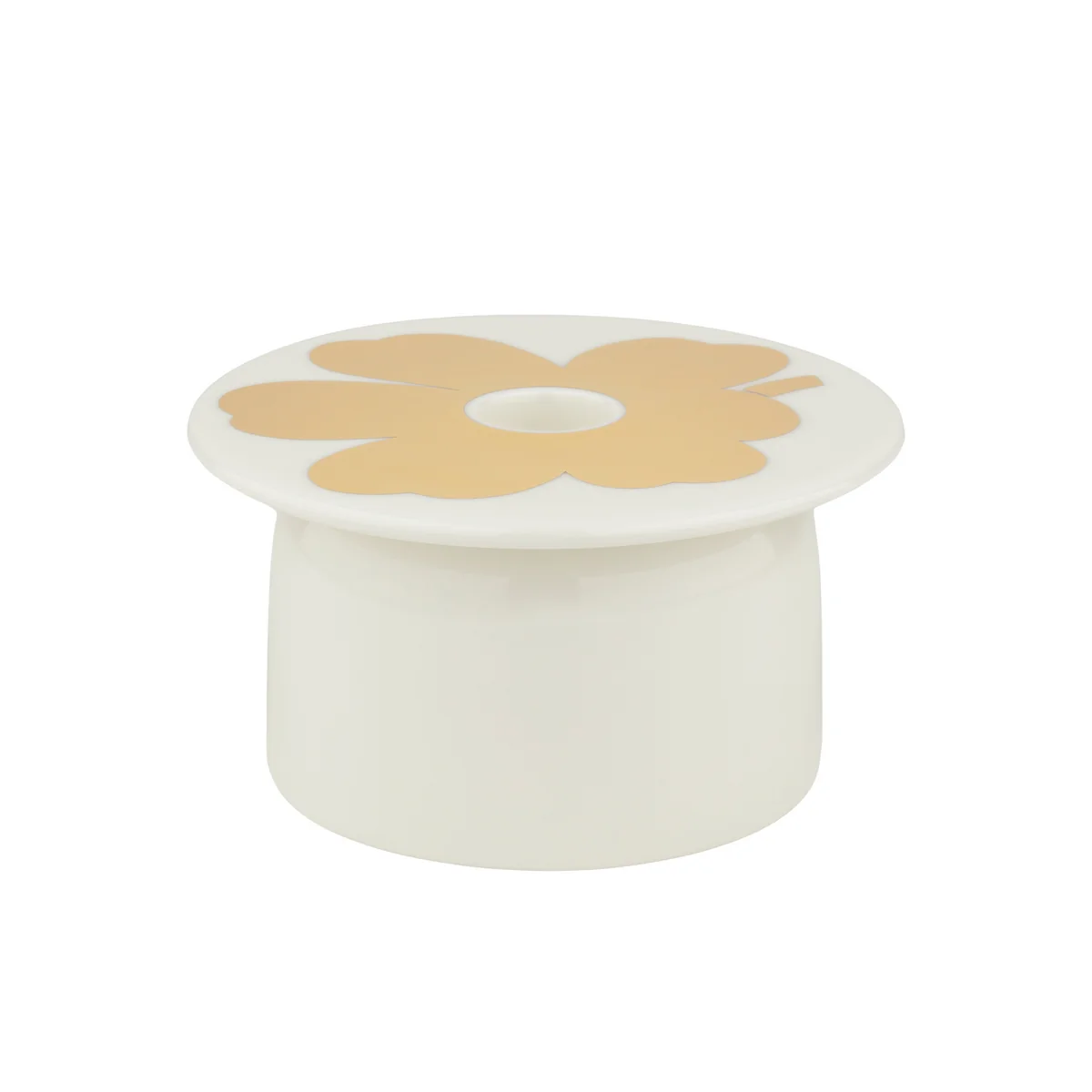 Marimekko - Oiva Unikko Kerzenhalter, weiß / gold