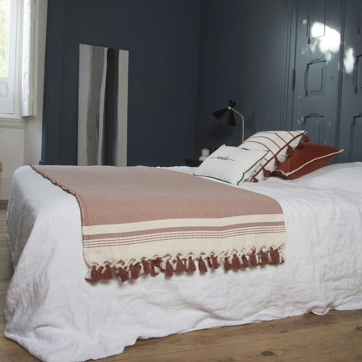IVAN - Plaid coton  160x250 tomette