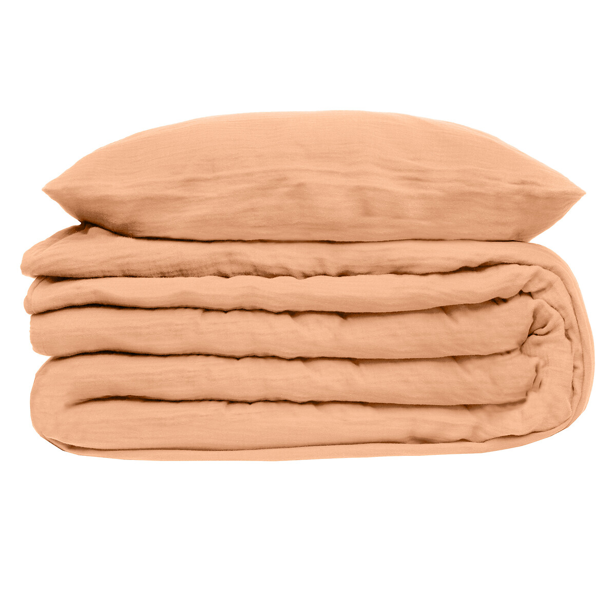 Capa de edredão e 2 capas de almofada gaze rosa 220x240cm