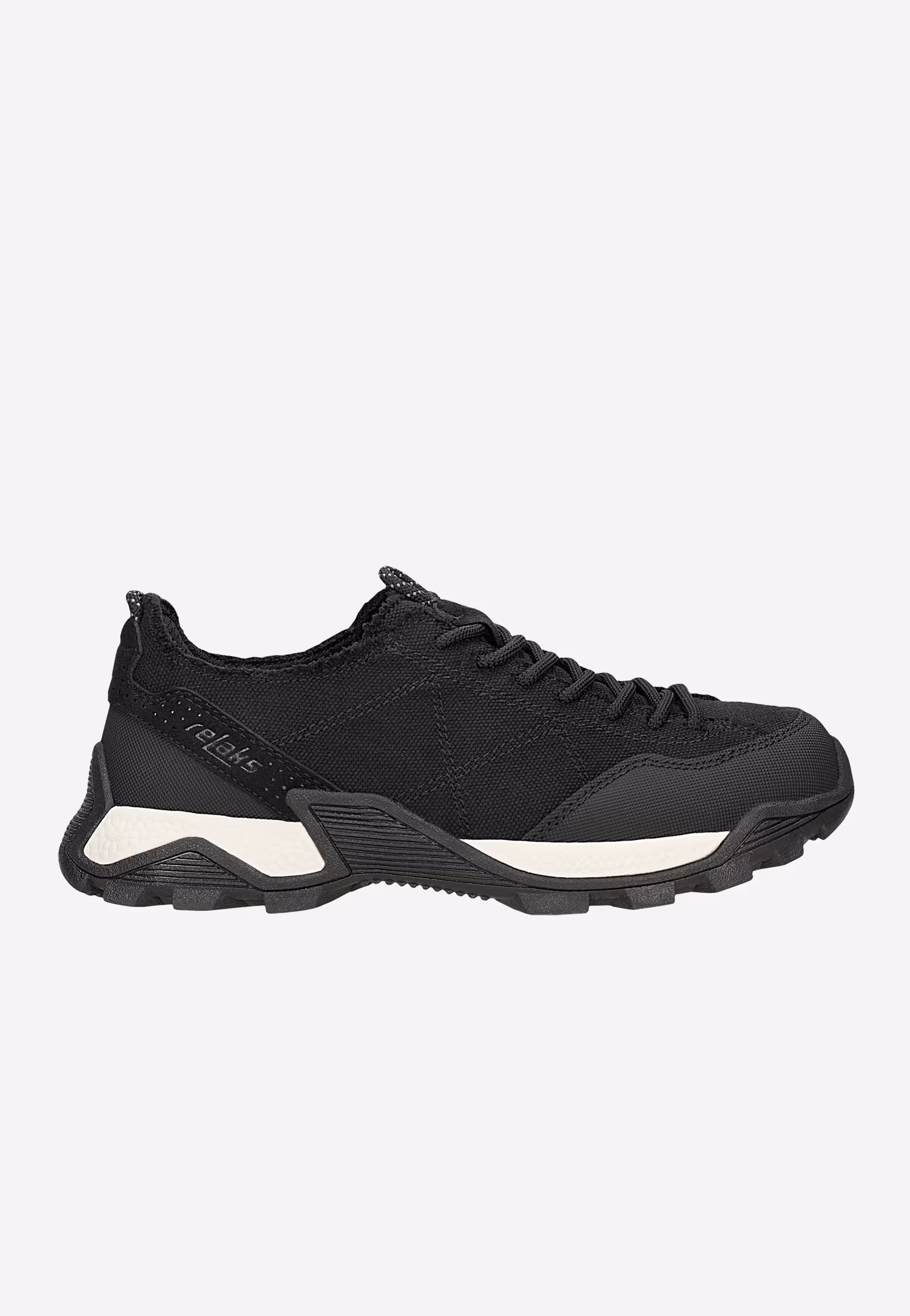 Czarne materiałowe sneakersy RELAKS