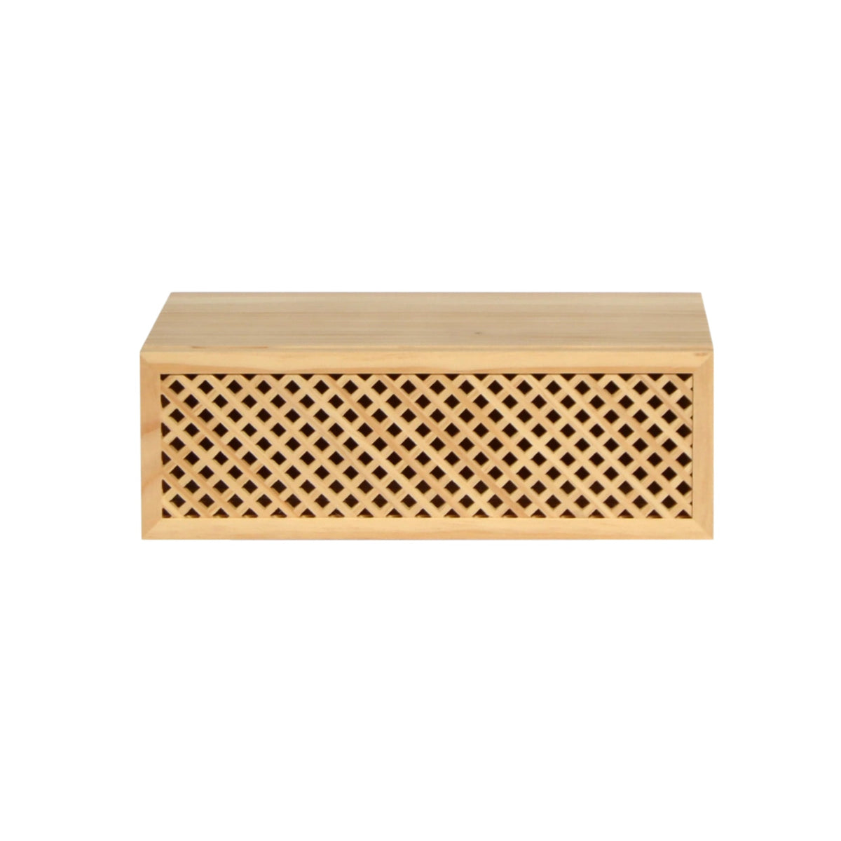 Naan Furniture Nachtkastje Ifach - Ongelakt massief hout - Natuurlijk - 45 cm