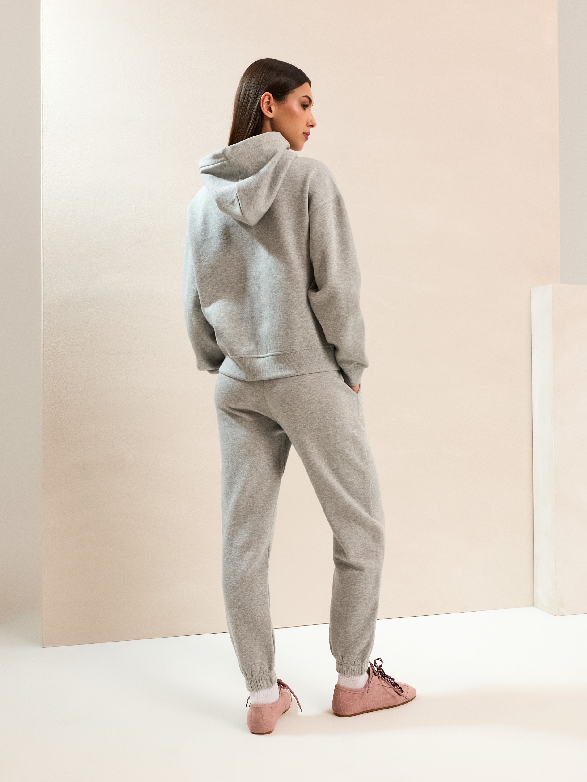 Spodnie jogger fleece z nadrukiem