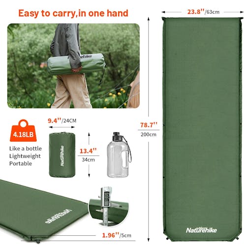 NNEOBA Self-Inflating Air Mattress Camping Foam Sleeping Mat