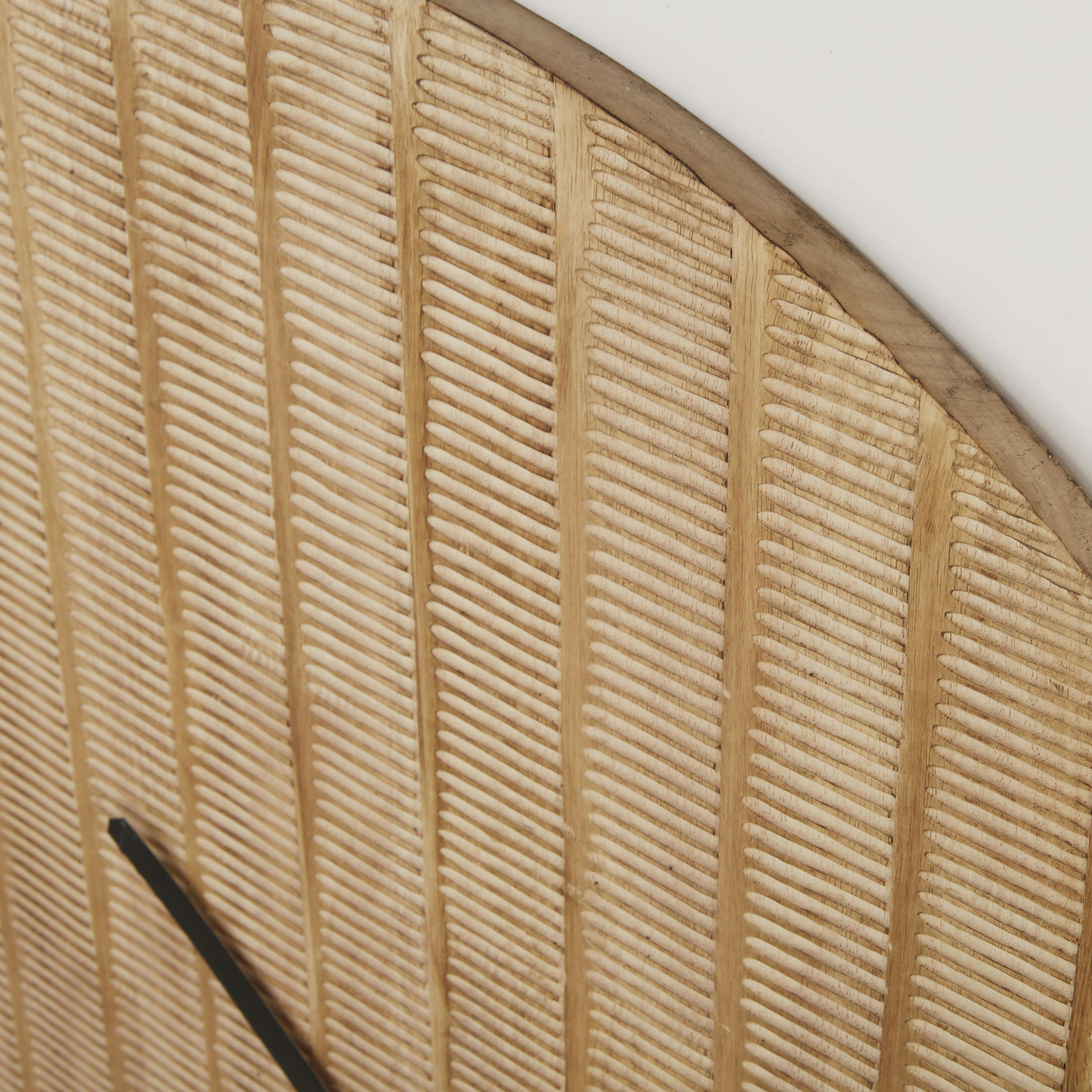 SANKOS - Horloge murale en bois de manguier gravé D90