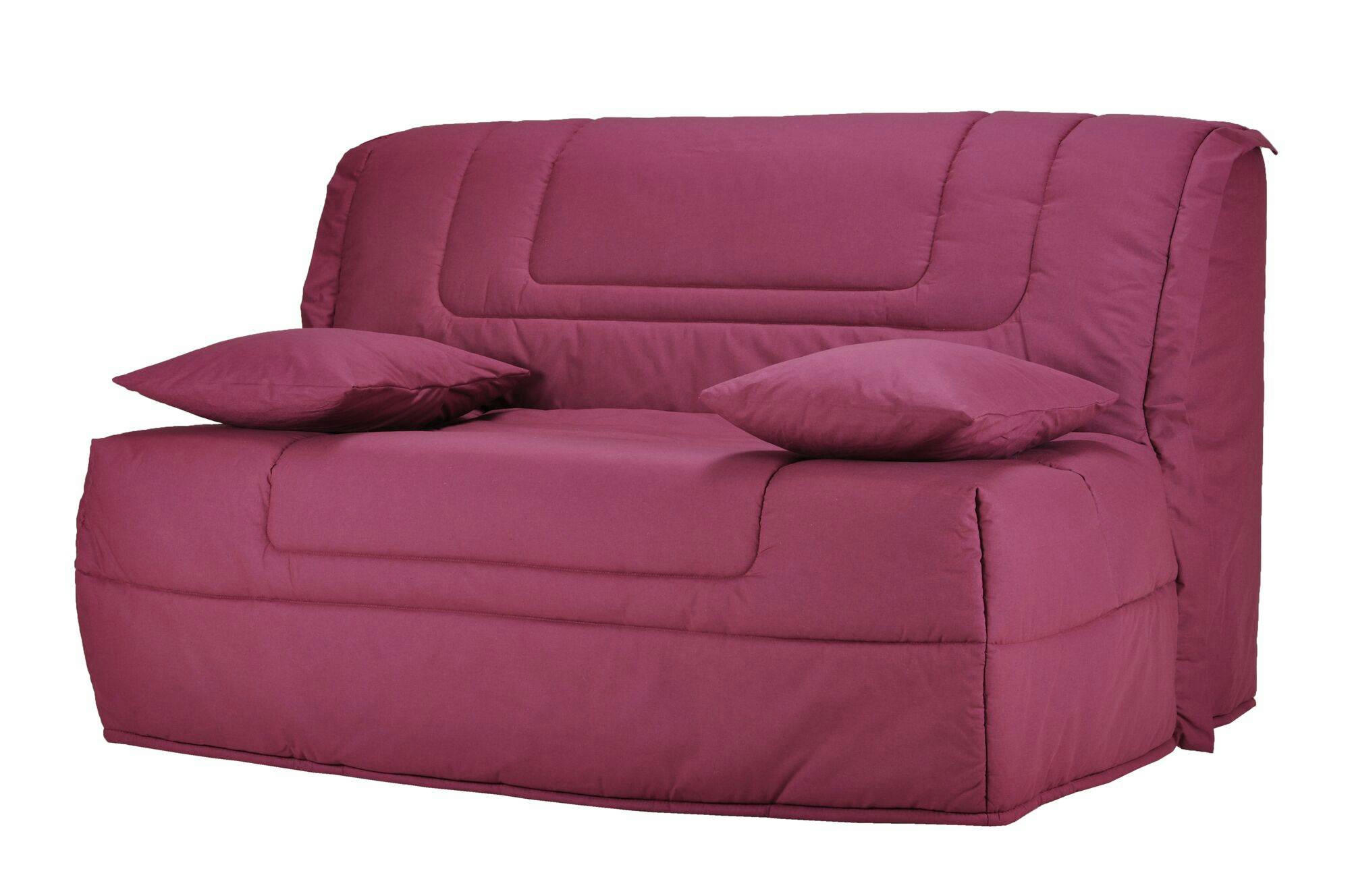 GABRIEL - Banquette BZ avec matelas Bultex lie de vin 140 x 190 cm