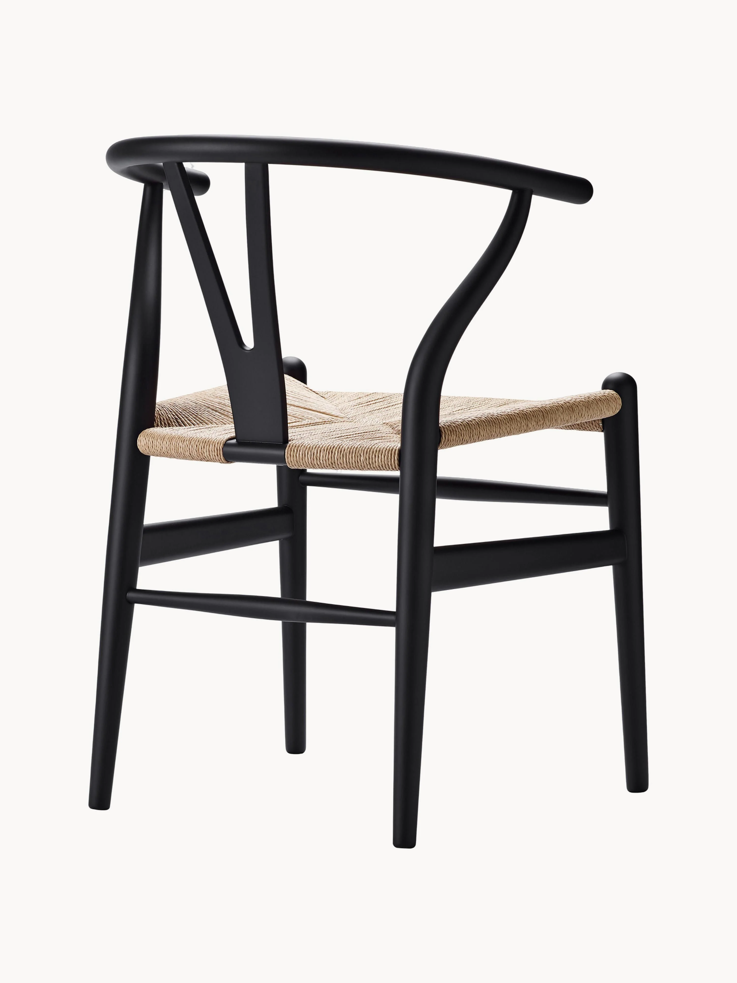 Holzstuhl CH24 Wishbone mit handgeflochtener Sitzfläche
