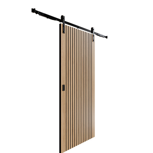 Lot porte coulissante intérieure Lamarro - H. 201 x l. 73 cm - Radex