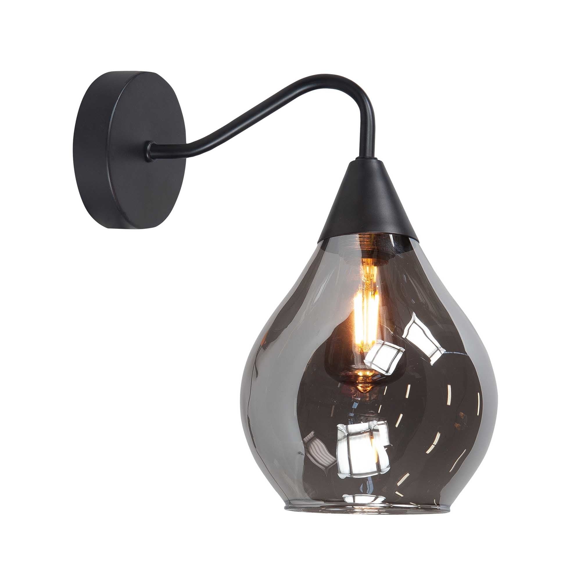 Highlight wandlamp Cambio - 1 lichts - 22 x 27  cm - zwart