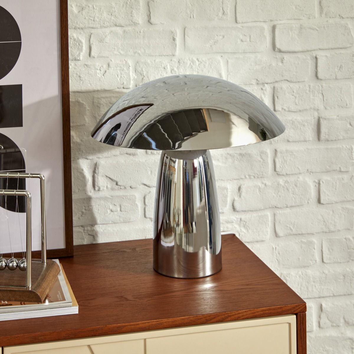 Lampa OMIA srebrna 36x34 cm