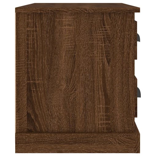 NNEVL Bedside Cabinet Brown Oak 60x39x45 cm