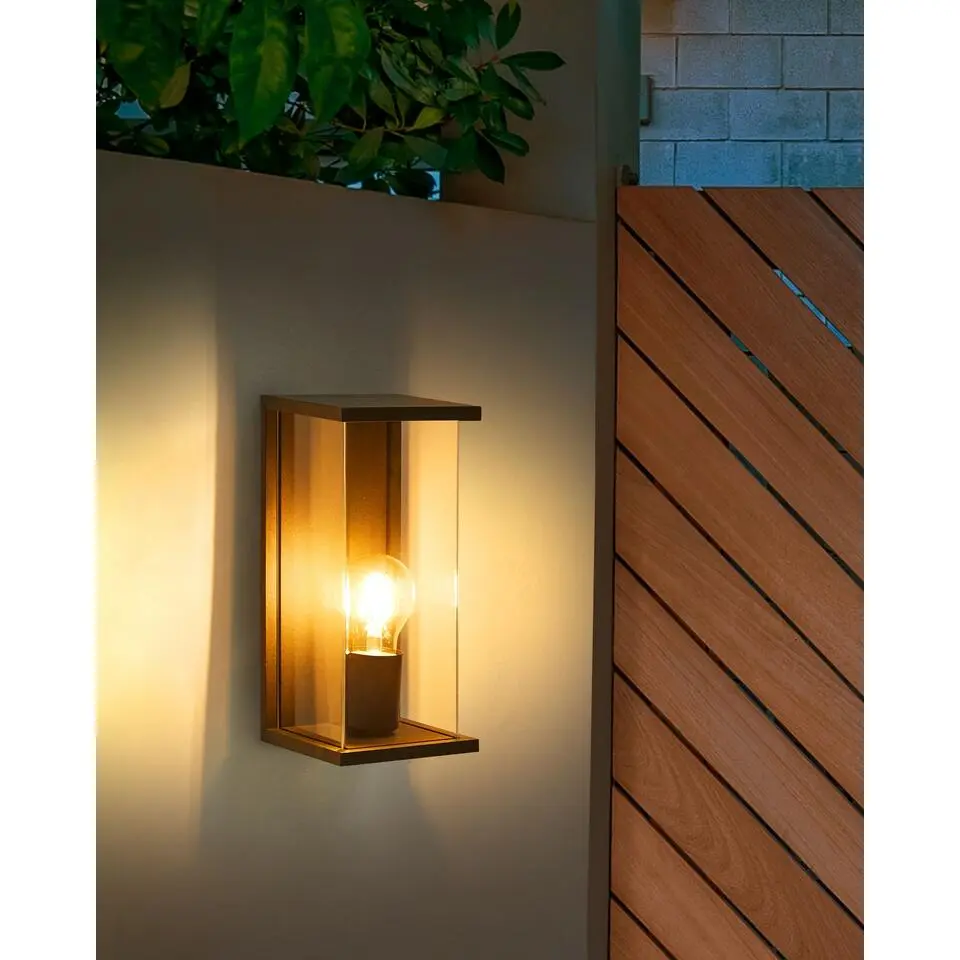 WAKAL - Tuin wandlamp - Matzwart - Metaal