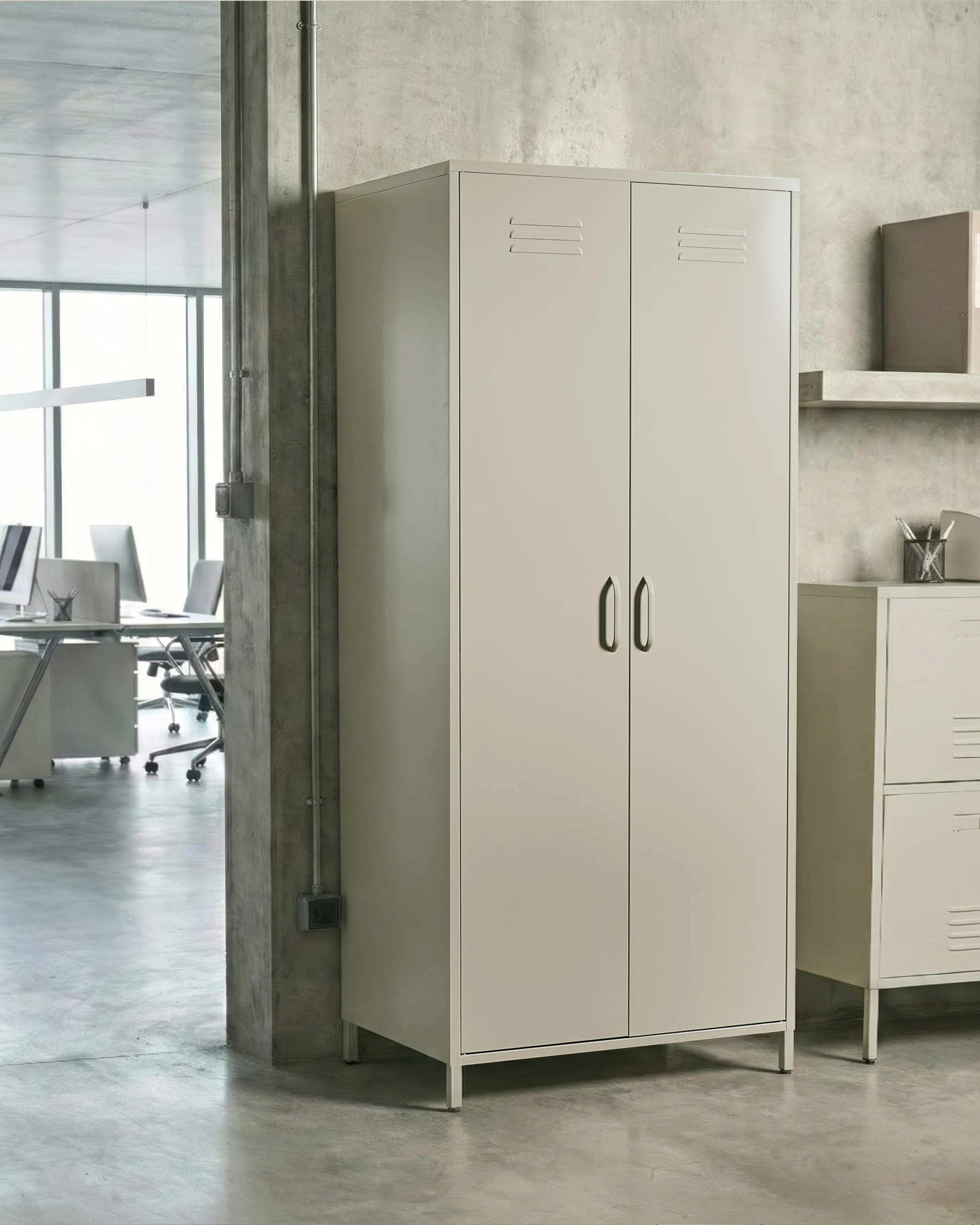 Storage Unit VARNA Metal Light Beige