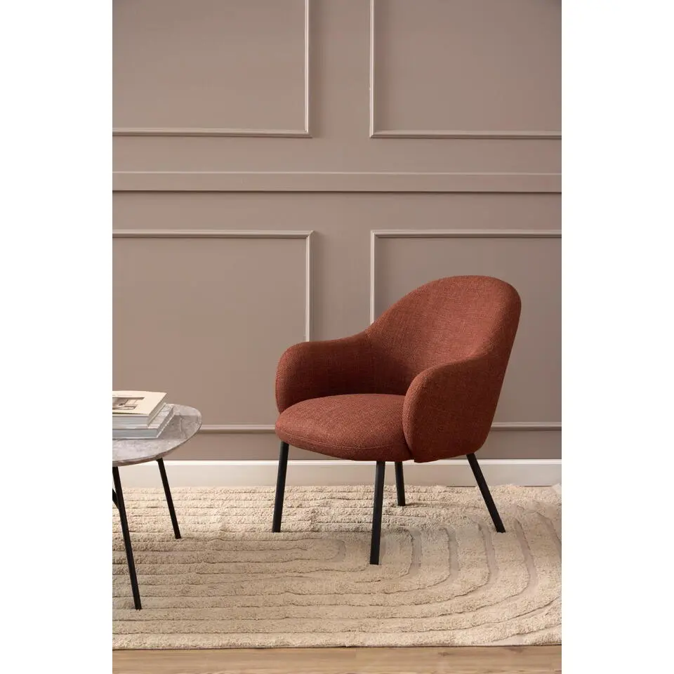 Fauteuil Oranje - Zithoogte 43cm - 70x75x75cm - Rollo