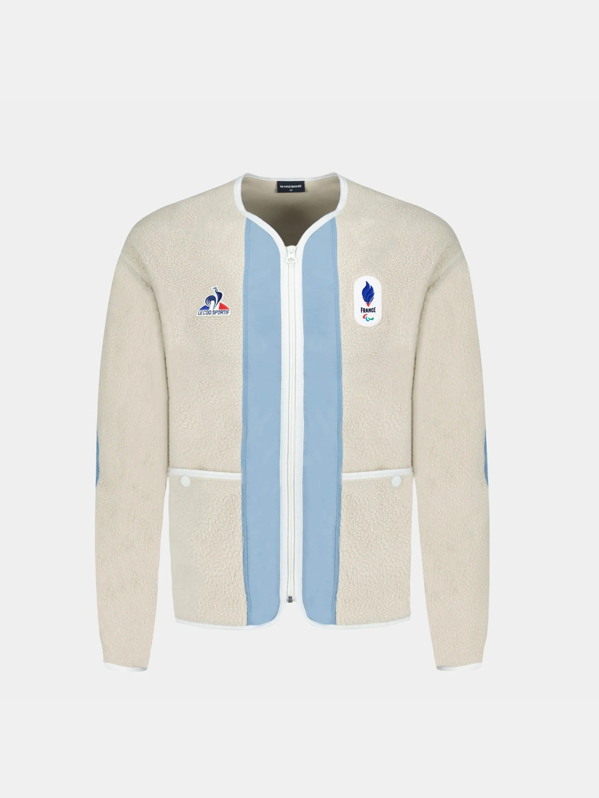 Veste zippée polaire avec coudières matelassées JP Milano-Cortina