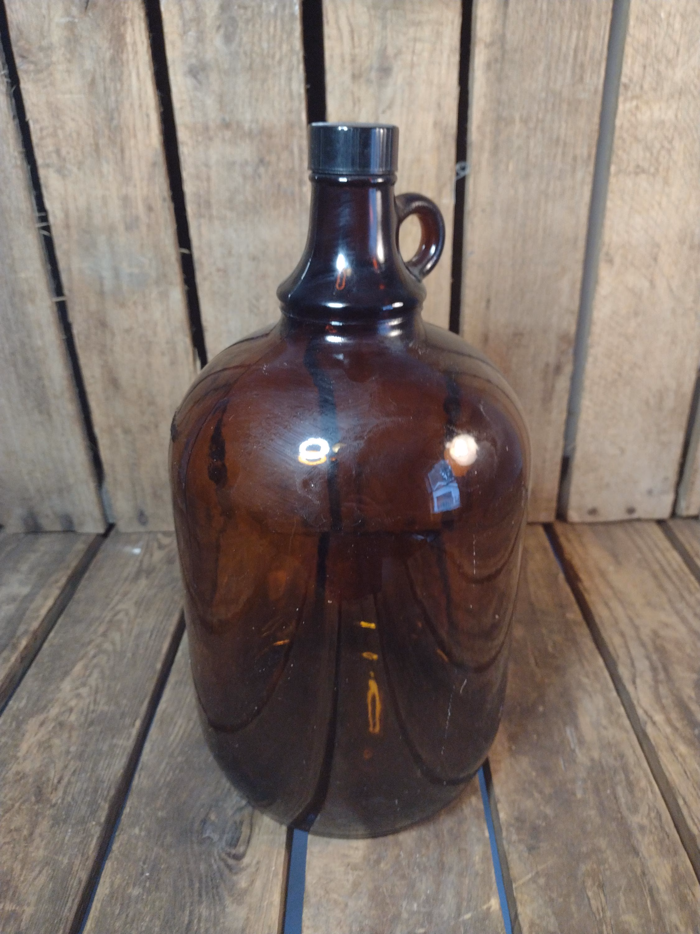Vintage Fisher Glass Jug Bottle with Handle Screw Cap Laboratory Industrial Decor