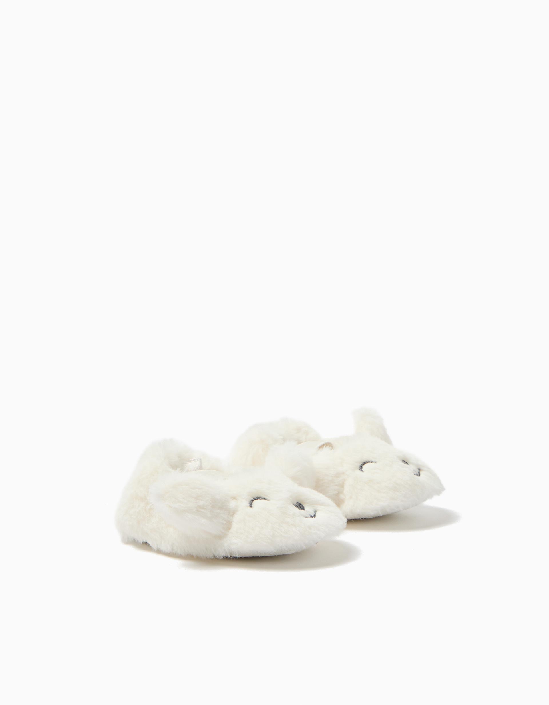Pantufas, Menina, Branco