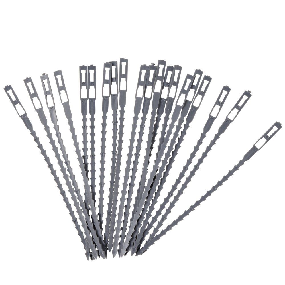 Lien cranté plastique gris L17 cm x20