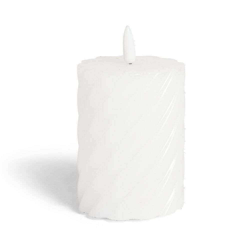 Bougie LED blanche Ø7,5xH10cm