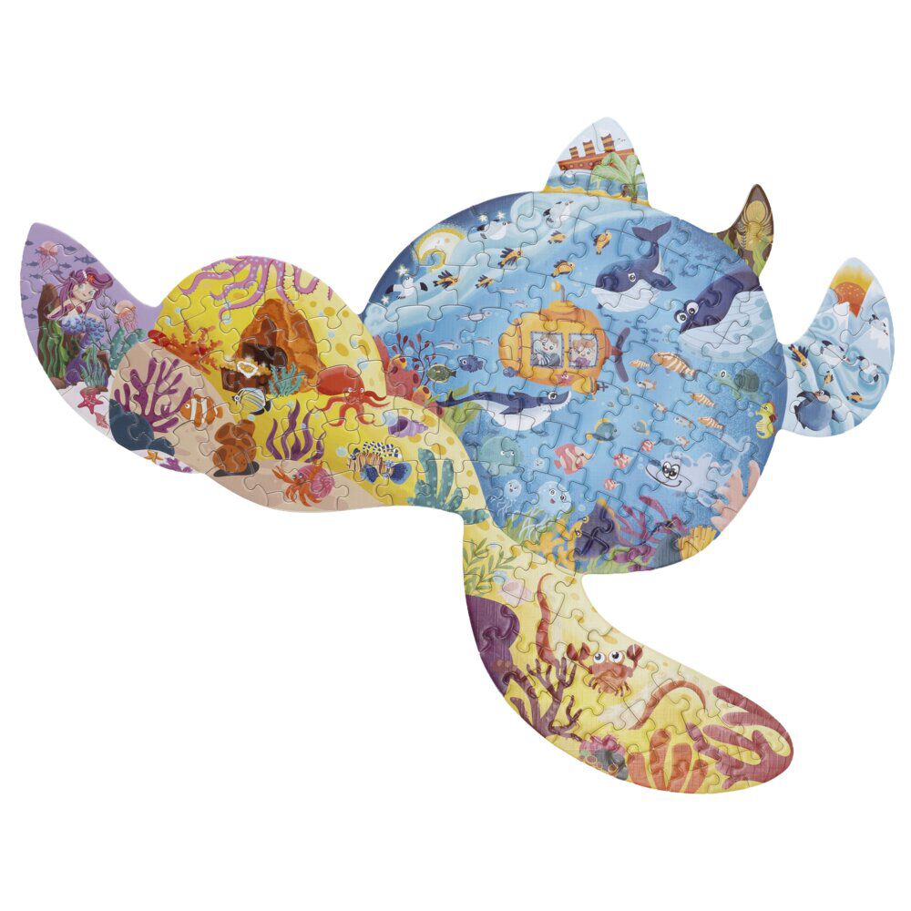 Puzzle enfant forme animaux 80à200 pièces carton (4 modèles)