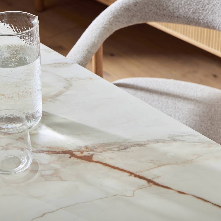 Habitat Lex Oak Dining Table & 6 Natural Chairs