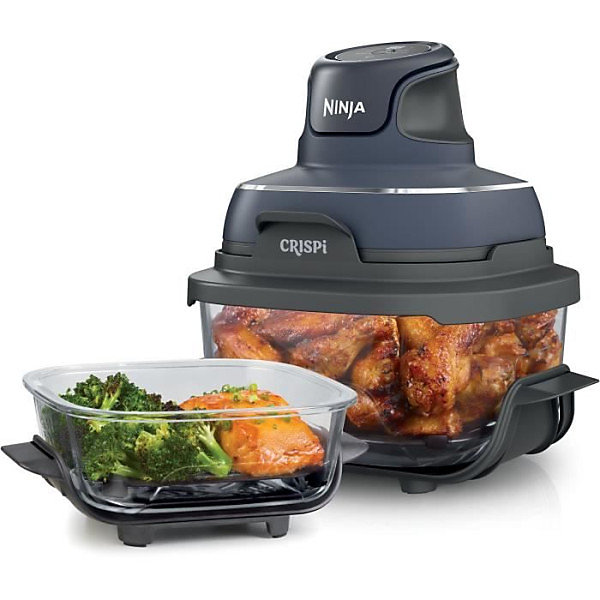 Friteuse Electriquesans huile portable NINJA - CRISPI - Récipients 1,4L et 3,8L - 4 programmes prédéfinis - 1700W - Bleu