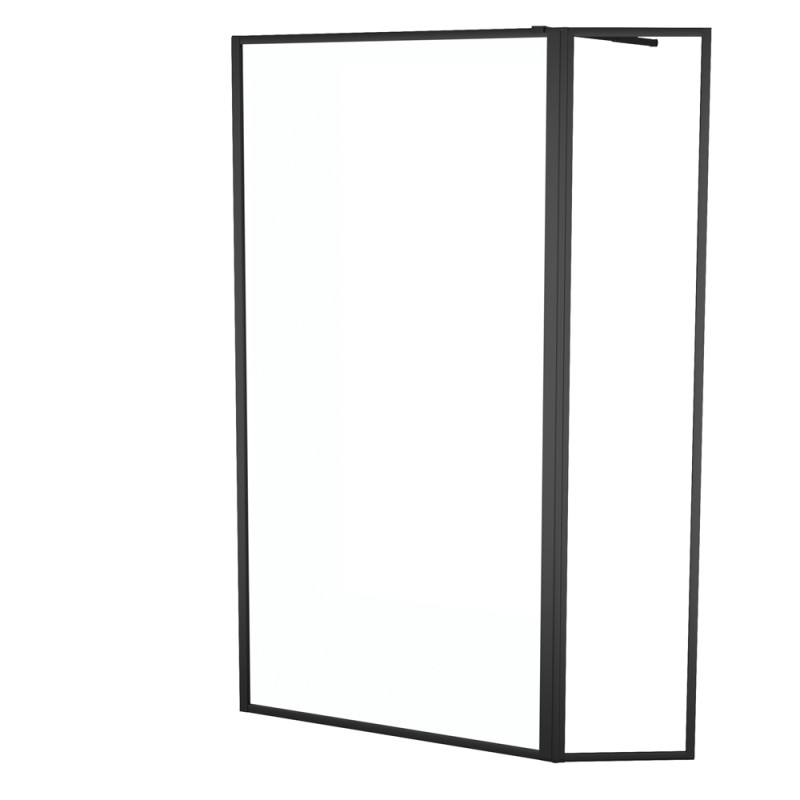 Paroi de douche avec volet Dark Edge noire 100   40 x 200 cm AURLANE