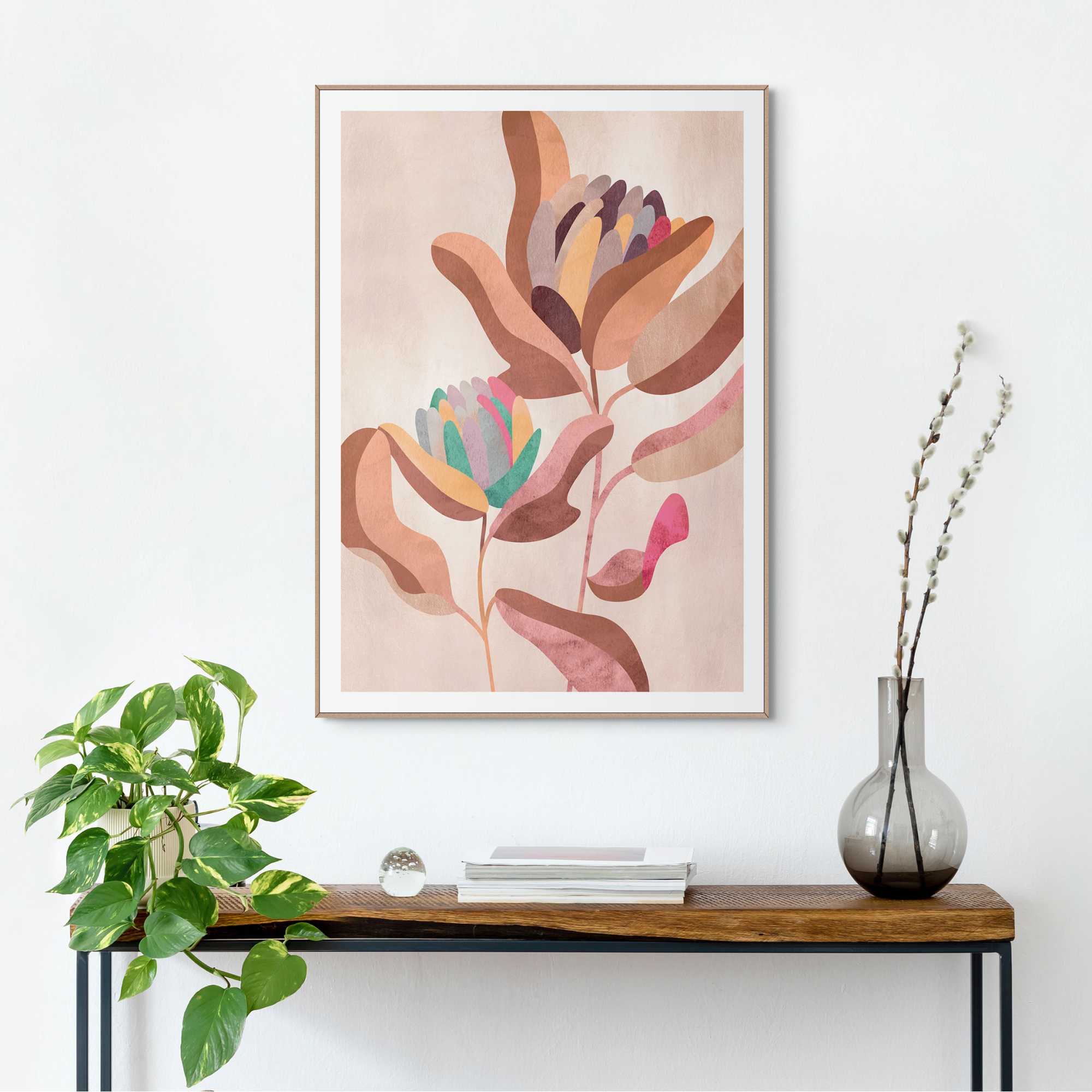 Reinders - Earth Flowers - Schilderij 70x50cm Hout