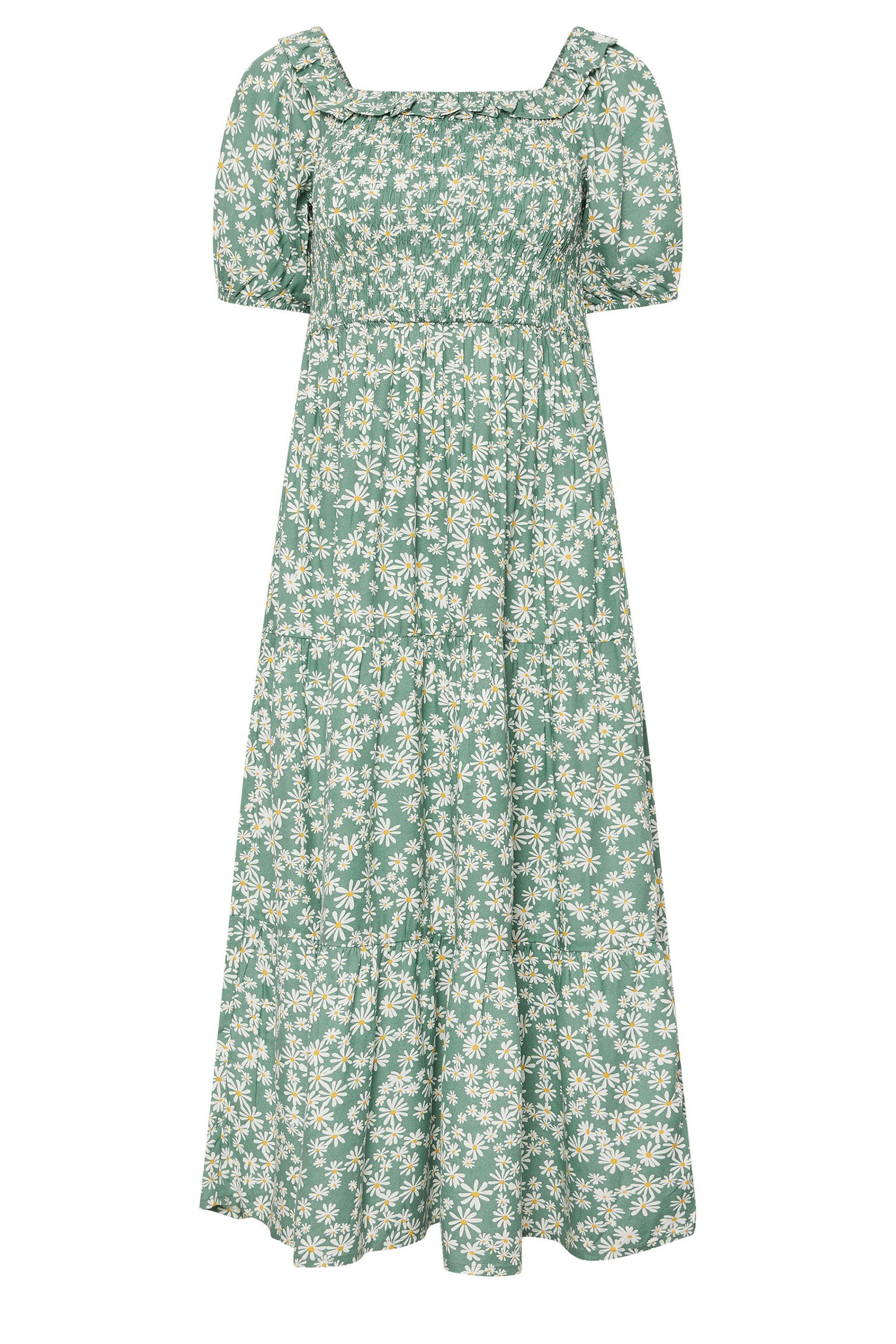 PixieGirl Petite Daisy Print Bardot Dress