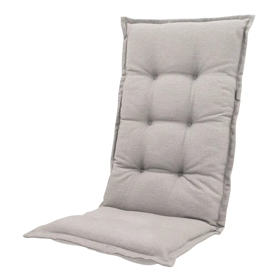 Madison - Tuinstoelkussen Hoge Rug Napels taupe - Ca. 123x50 cm - Set van 4