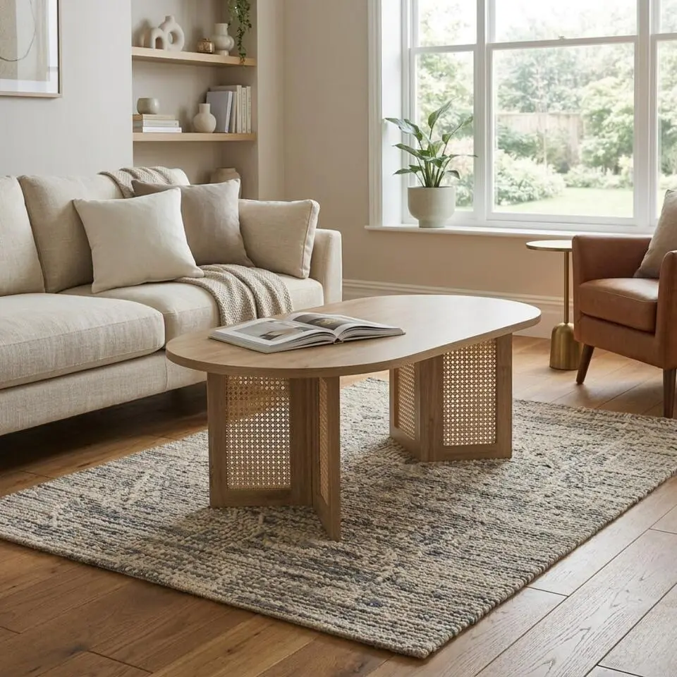 Calicosy - Salontafel TALIA - licht hout 120x60x40 cm