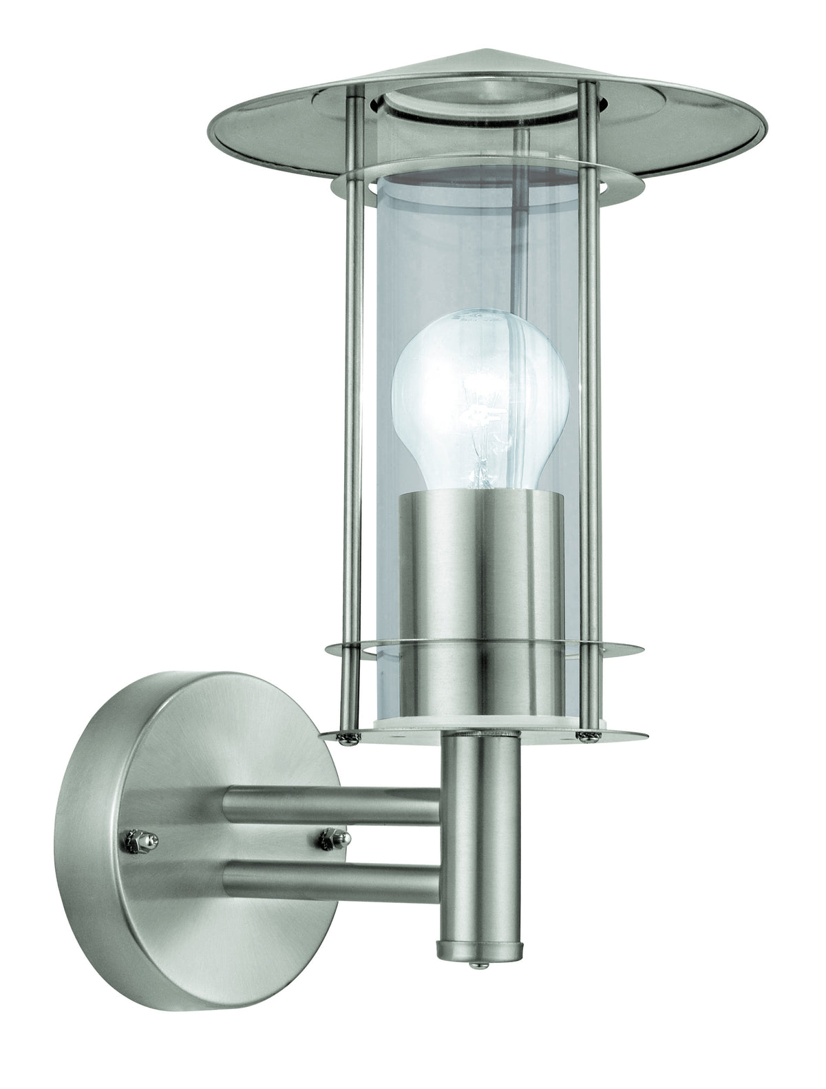 EGLO wandlamp buiten Lisio - e27 - 30 cm - RVS - glas
