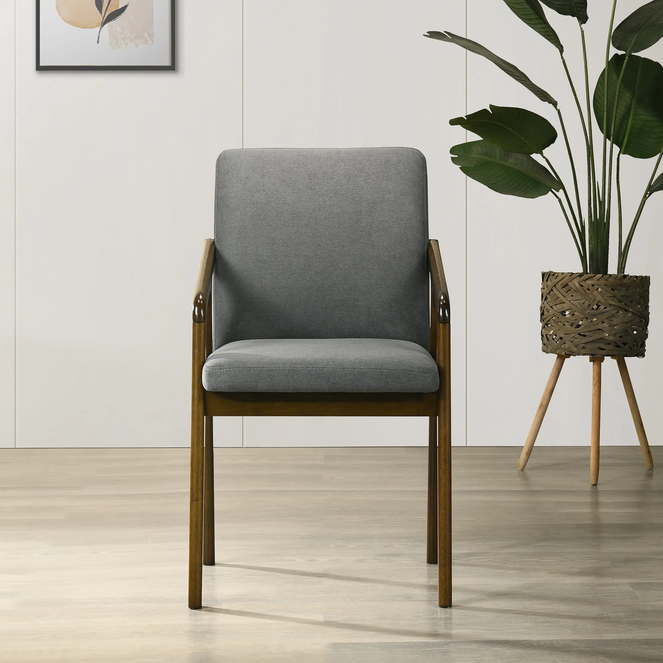 CraftPorch Simple Rustic Upholstered Dining Chair (Set of 6)