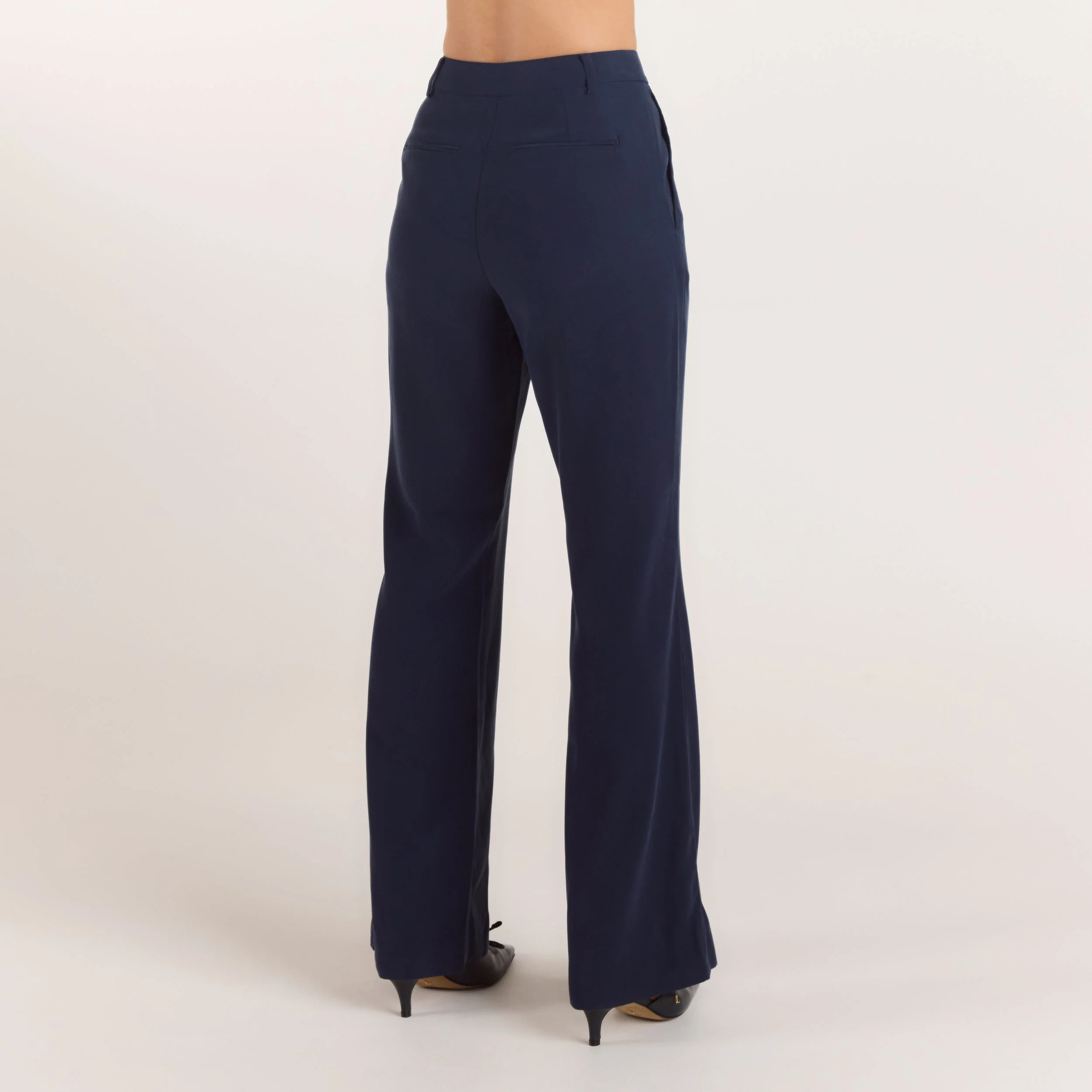 90s Straight-Leg Trousers - Navy