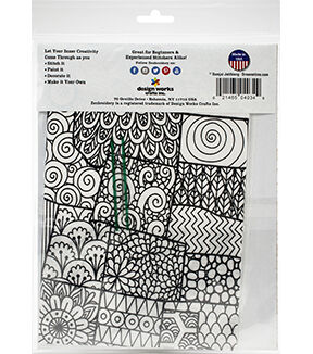Design Works 18 x14 USA Map Zenbroidery Stamped Embroidery Kit