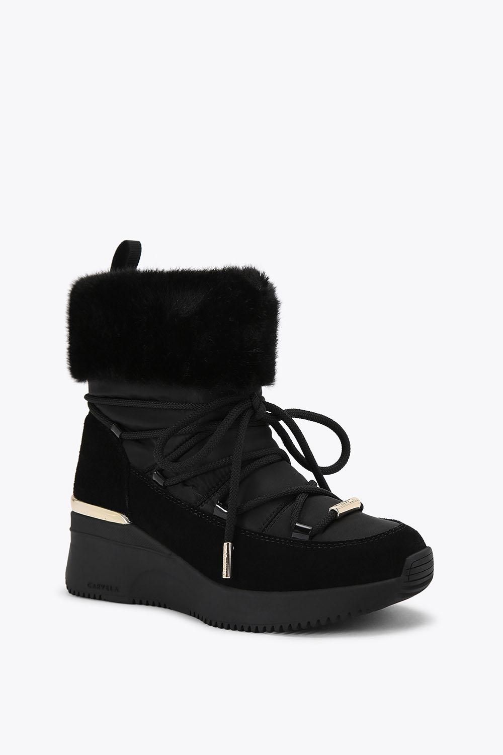 Carvela Skyline Wedge Bootie' Suede Fabric Trainers