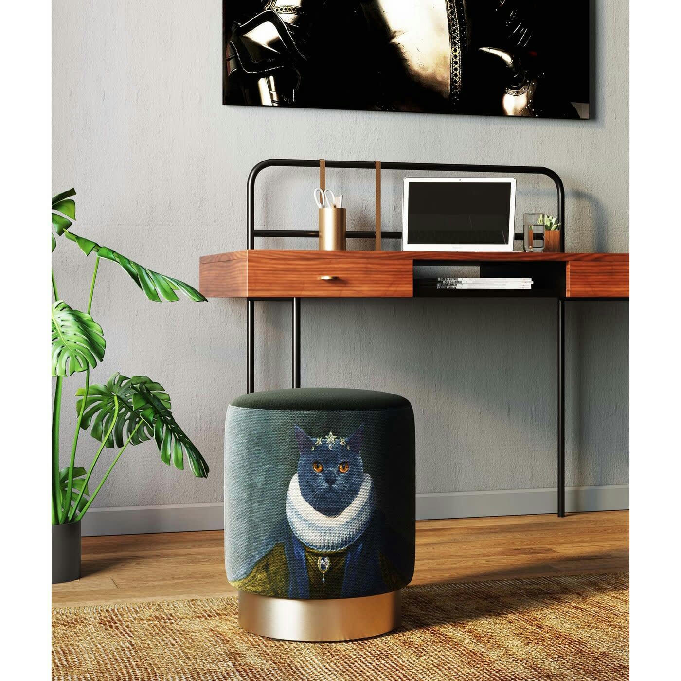 CHERRY - Tabouret Cherry monsieur chat laiton Kare Design