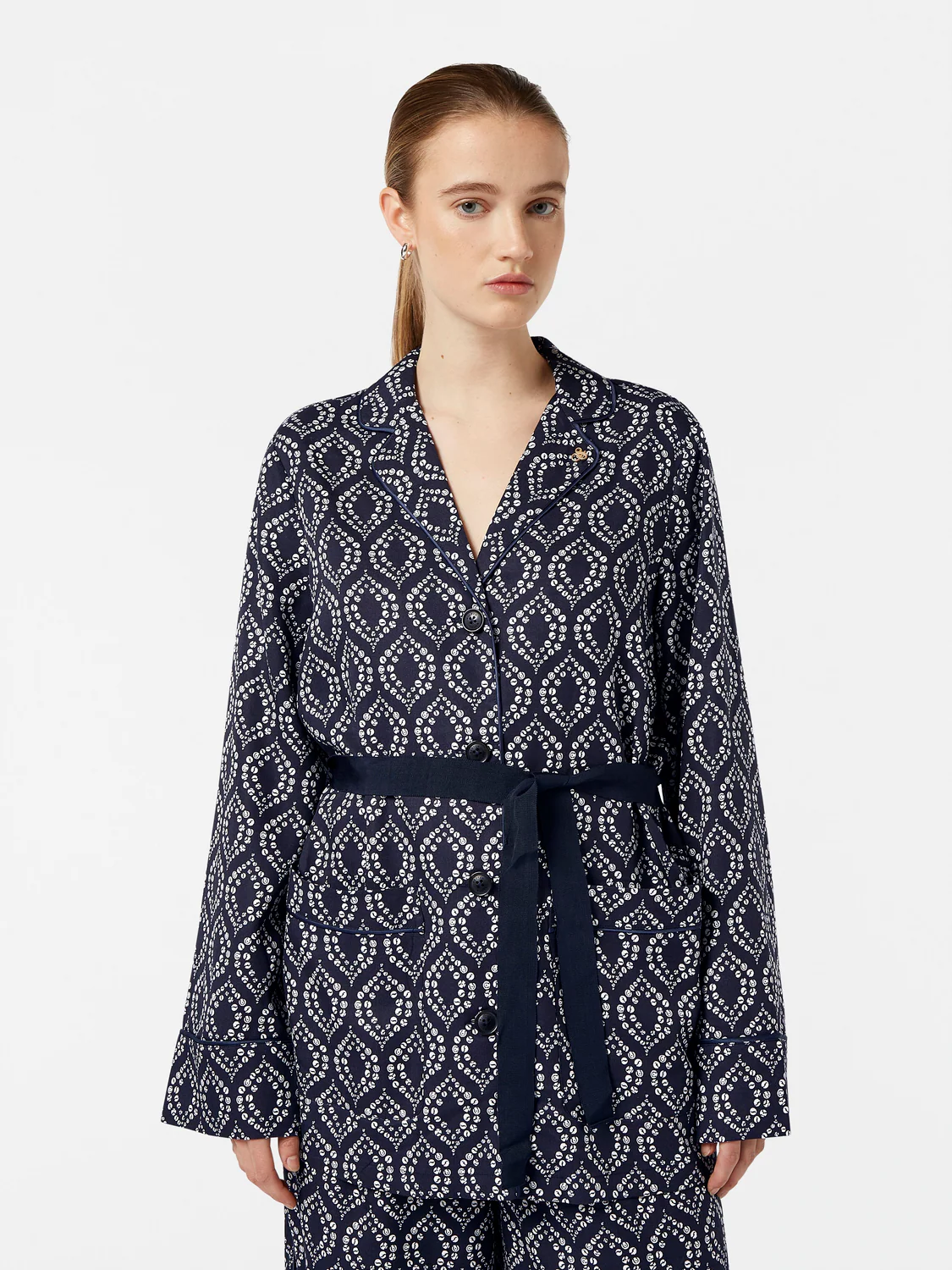 Geometric Printed Pyjama Blazer