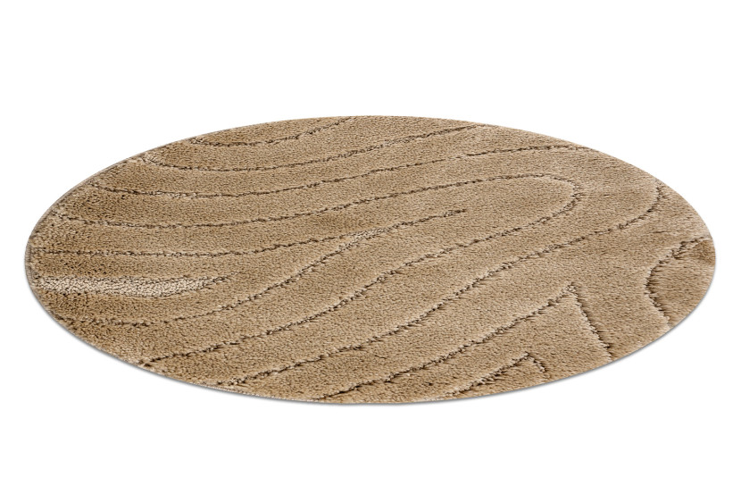 Dywan łazienkowy SUPREME WAVES fale, antypoślizgowy, miękki koło 50 cm