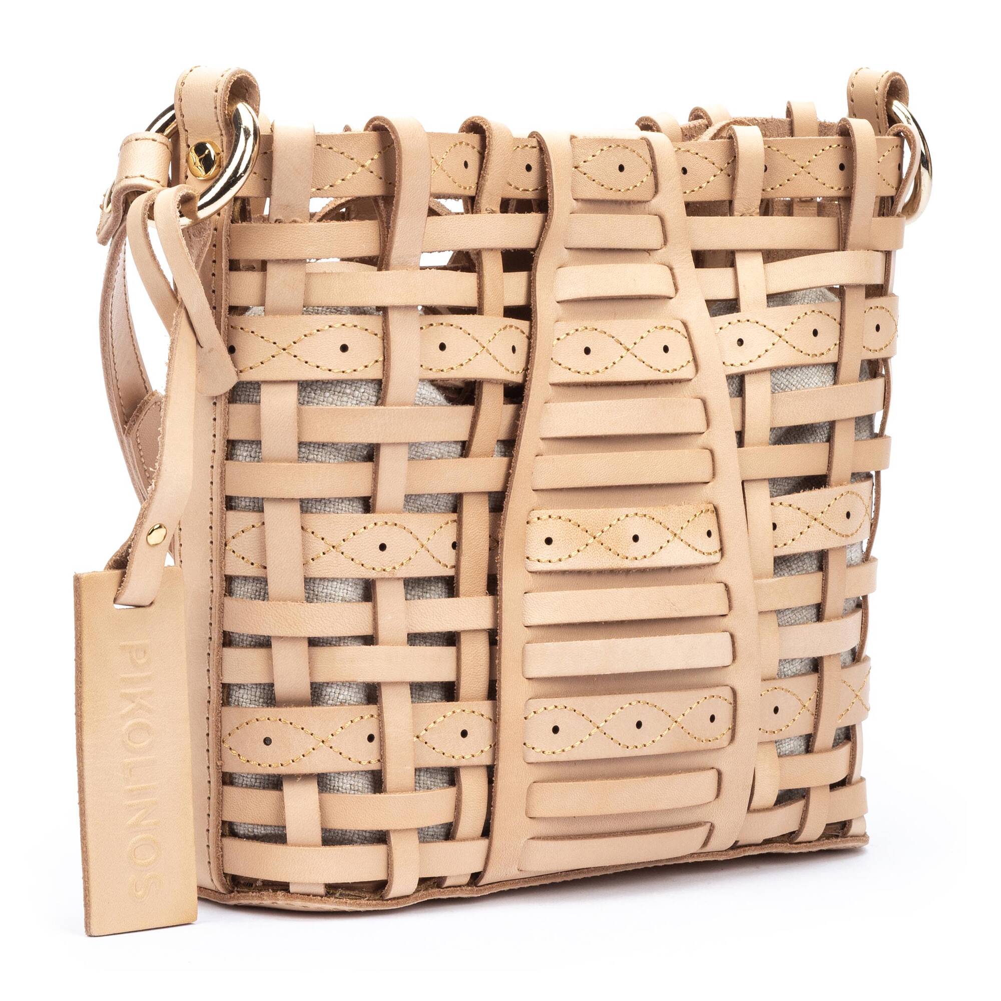 ROMANA - Bolso trenzado de piel para mujer