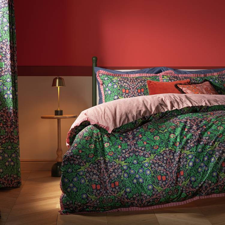 Habitat x Morris & Co. Cotton Blackthorn Bedding Set- Single