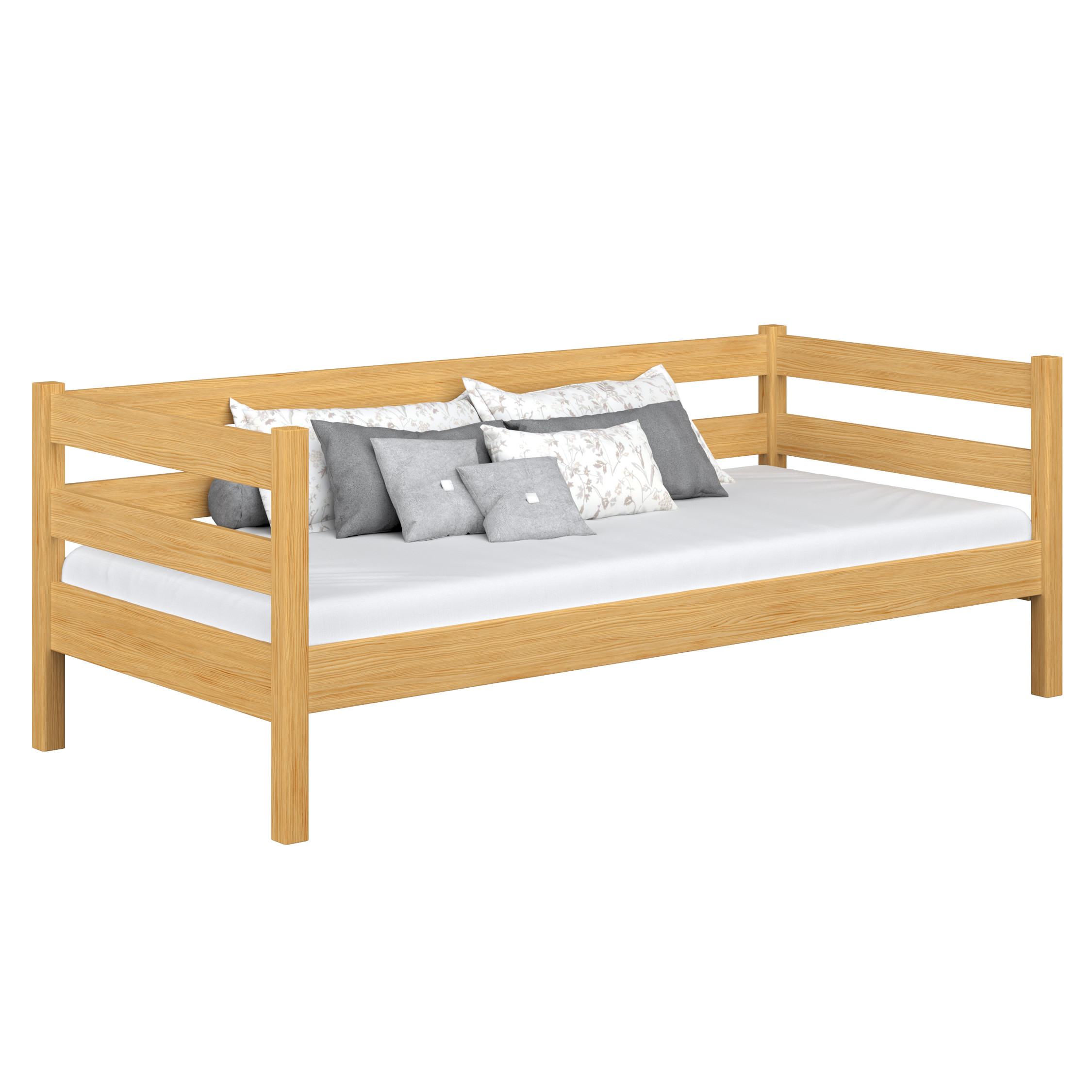 Drewniane łóżko sofa N01